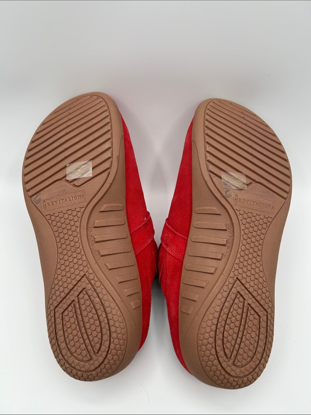 REVITALIGN (WIDE, 9D) Ashley Desert Red Suede Slip-On Clogs with Buckle Accent - Picture 8 of 16